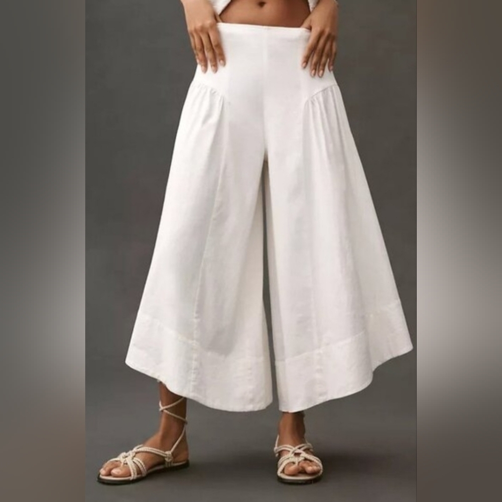 Anthropologie Linen Extended Waist Pants In Size 14! NWT! - Picture 2 of 6